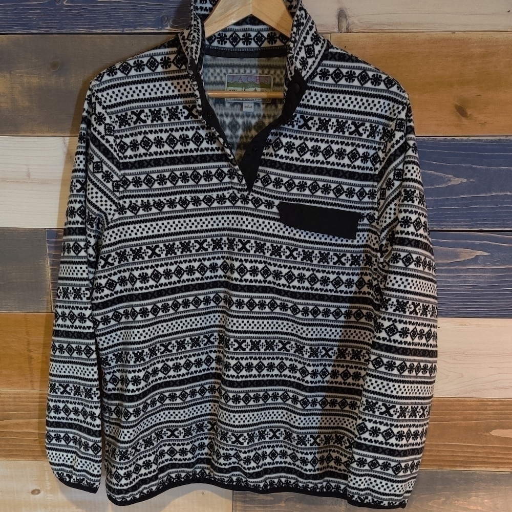 JACHS Cabin Mock neck pullover fleece sz. L